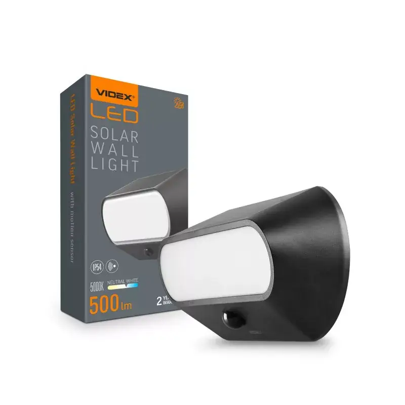 Rendeld meg most LED Solar Wall Light with motion sensor VIDEX VL-BHSO-001-S 500Lm 5000K