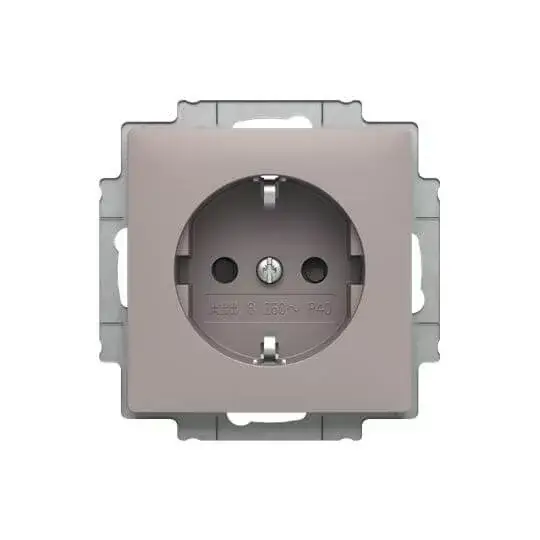Prémium ABB Dugalj SCHUKO/földelt gyermekvédelem nélkül,Zoni, bézs 6620T-A08337 244, 2CHT208337A4244