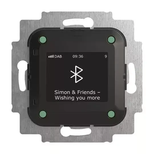 ABB Busch-Radio DAB+ rádió betét, Bluetooth interfésszel zene lejátszáshoz 8217 U-101-500, 2CKA008200A0279 Végkiárusítás