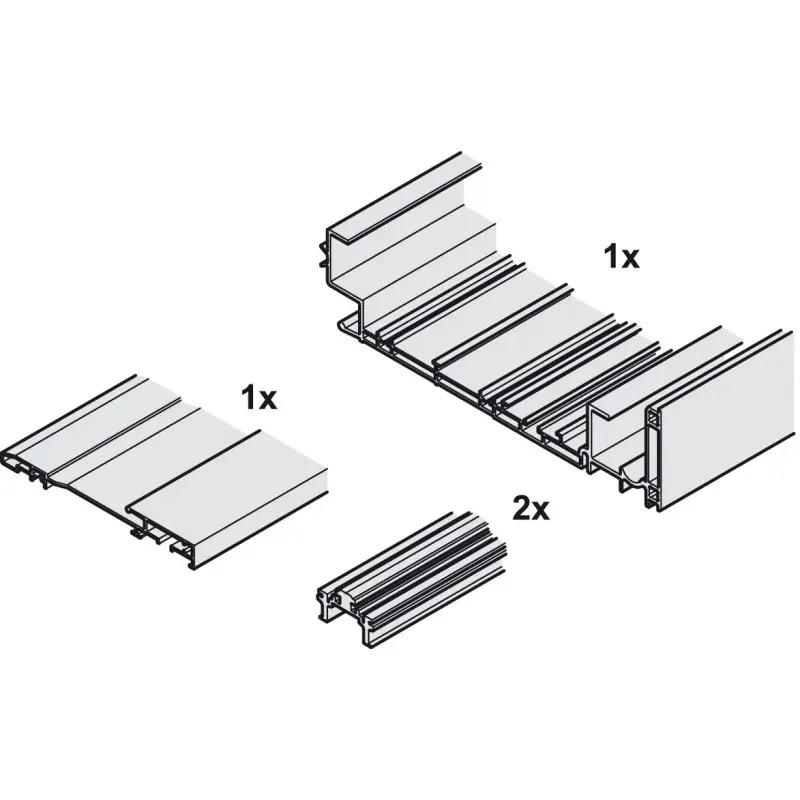 406.11.691 Finetta Flatfront M50FB flex sín szett 2331-3200mm Szuper ajánlat