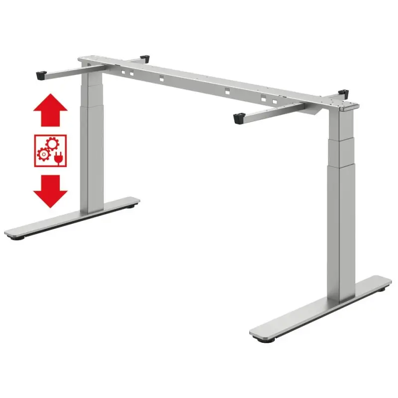 633.50.207 Officys TE651 elektromosan álltható asztalváz 2000x600mm RAL9006 Szuper akció